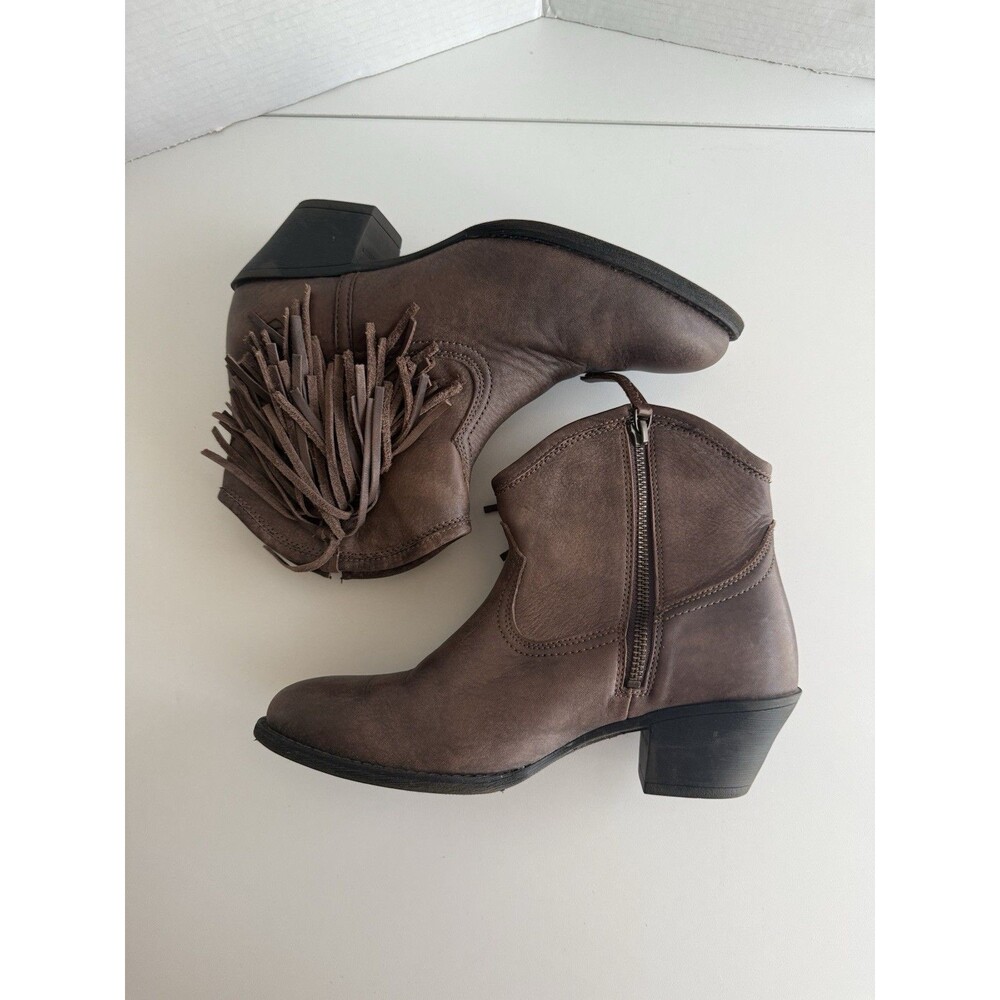 Ariat Duchess Western Cowboy Boots Ws 7.5B Eu 38 Brown Side Zip Booties 10021631